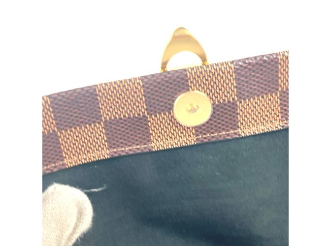 Louis Vuitton Damier Portefeuille Vavin Chain Wallet Shoulder Bag Brown Black - view 8