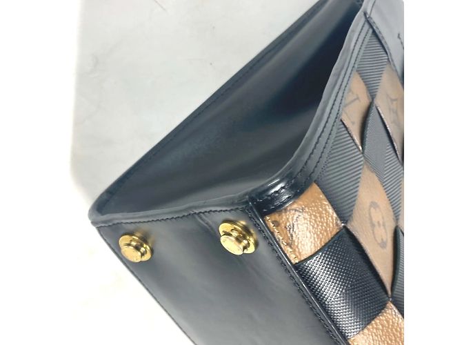 Borsa City Steamer PM Monogramma Reverse Louis Vuitton Marrone Nero - vista 12