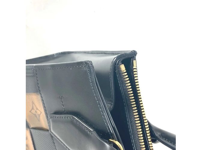 Borsa City Steamer PM Monogramma Reverse Louis Vuitton Marrone Nero - vista 9
