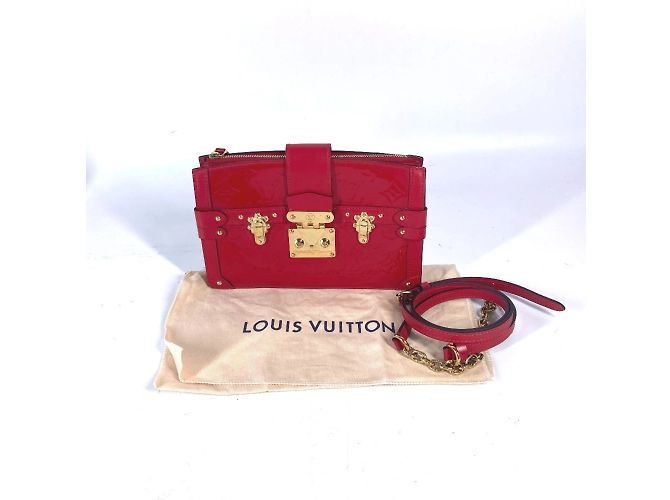 Borsa Clutch Petite Malle in Monogram Vernis Louis Vuitton Rosso Fuschia - vista 11