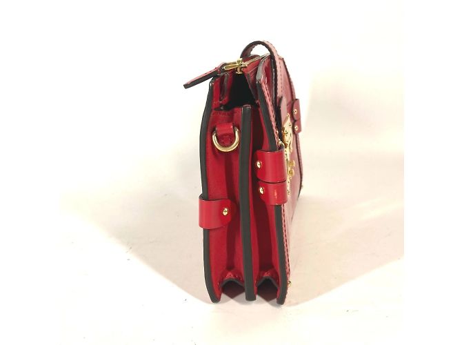 Borsa Clutch Petite Malle in Monogram Vernis Louis Vuitton Rosso Fuschia - vista 4
