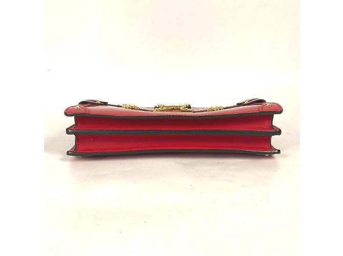 Borsa Clutch Petite Malle in Monogram Vernis Louis Vuitton Rosso Fuschia - vista 5