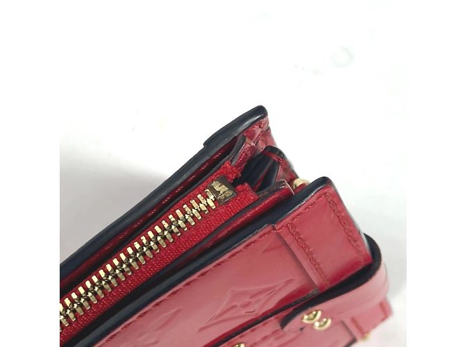 Borsa Clutch Petite Malle in Monogram Vernis Louis Vuitton Rosso Fuschia - vista 9
