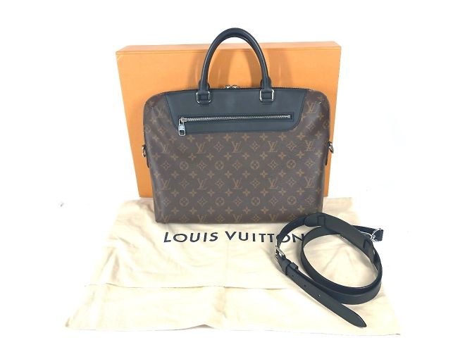 Dokumentenmappe Tag Monogram Macassar Louis Vuitton Braun Schwarz - Ansicht 12
