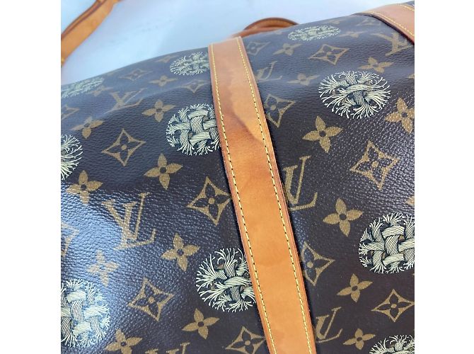 Borsa Keepall Bandoulière 45 della collaborazione Louis Vuitton Monogram Christopher Nemeth Marrone - vista 10