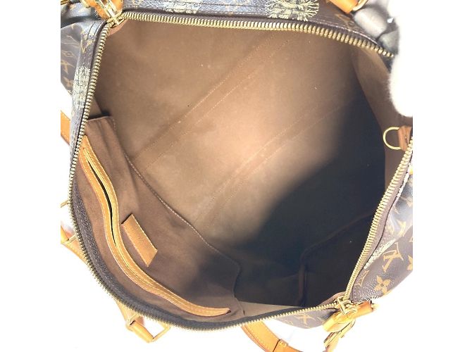 Borsa Keepall Bandoulière 45 della collaborazione Louis Vuitton Monogram Christopher Nemeth Marrone - vista 14