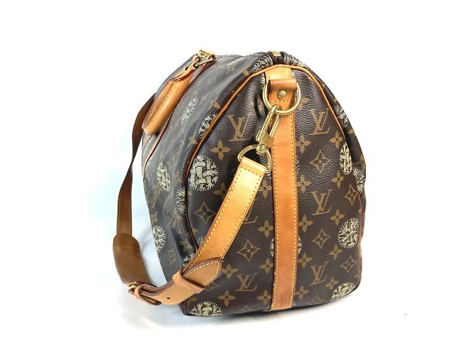 Borsa Keepall Bandoulière 45 della collaborazione Louis Vuitton Monogram Christopher Nemeth Marrone - vista 4