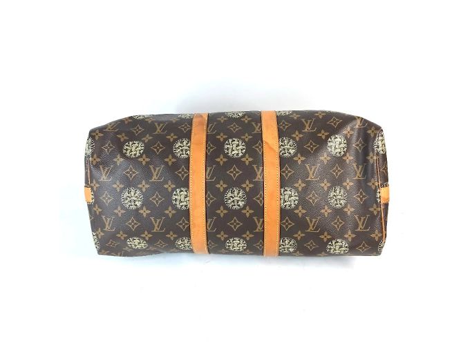 Borsa Keepall Bandoulière 45 della collaborazione Louis Vuitton Monogram Christopher Nemeth Marrone - vista 5