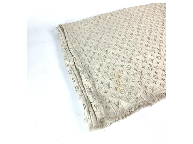 Sciarpa Louis Vuitton Monogram Lame Etoile D'oro Crudo - vista 2