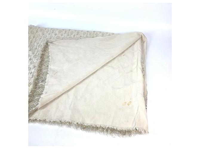 Sciarpa Louis Vuitton Monogram Lame Etoile D'oro Crudo - vista 5