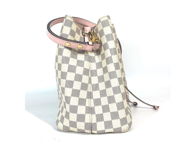 Borsa a Spalla Bucket NeoNoe Damier Azur di Louis Vuitton Rosa Bianco - vista 2