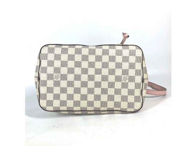 Borsa a Spalla Bucket NeoNoe Damier Azur di Louis Vuitton Rosa Bianco - vista 4