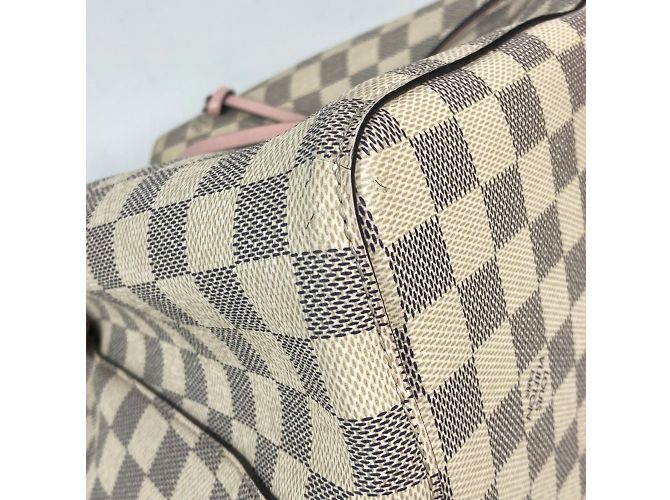 Borsa a Spalla Bucket NeoNoe Damier Azur di Louis Vuitton Rosa Bianco - vista 6