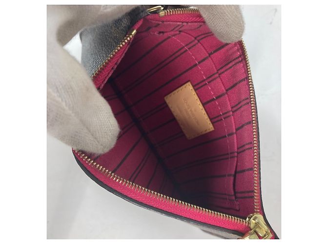 Borsa tote Neverfull PM Monogram Louis Vuitton Marrone Rosa - vista 13