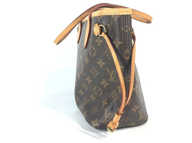 Borsa tote Neverfull PM Monogram Louis Vuitton Marrone Rosa - vista 3