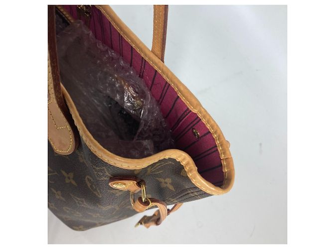 Borsa tote Neverfull PM Monogram Louis Vuitton Marrone Rosa - vista 8
