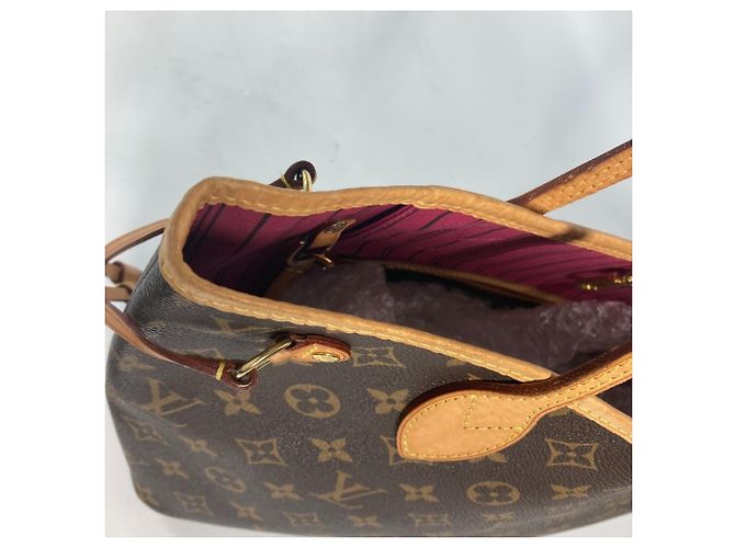 Borsa tote Neverfull PM Monogram Louis Vuitton Marrone Rosa - vista 9