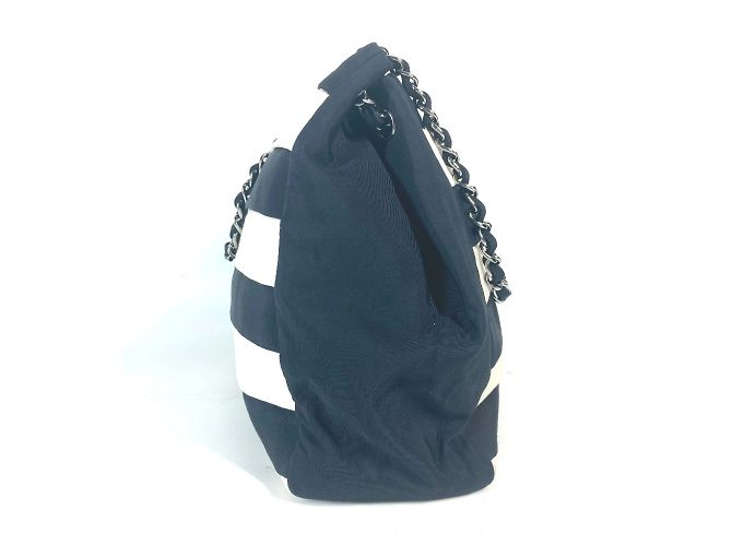 Borsa a Spalla Chanel 2.55 Nero Bianco - vista 2