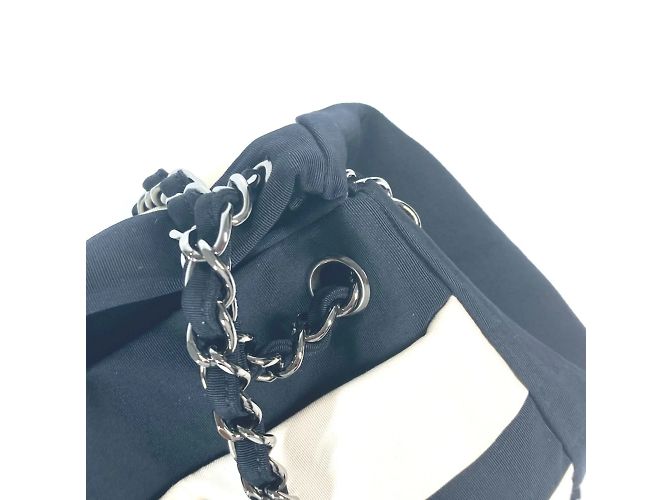 Borsa a Spalla Chanel 2.55 Nero Bianco - vista 8