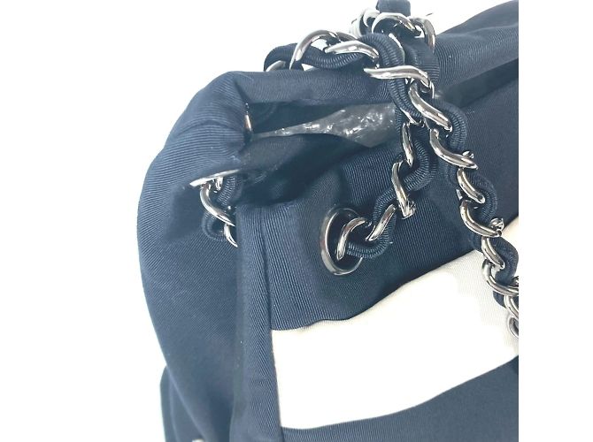 Borsa a Spalla Chanel 2.55 Nero Bianco - vista 9