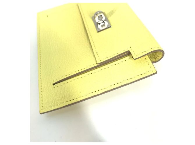 Hermès Monedero de cuero de cabra amarillo Hermes - vista 3