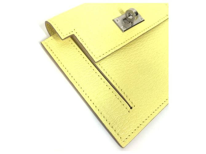 Hermès Monedero de cuero de cabra amarillo Hermes - vista 5