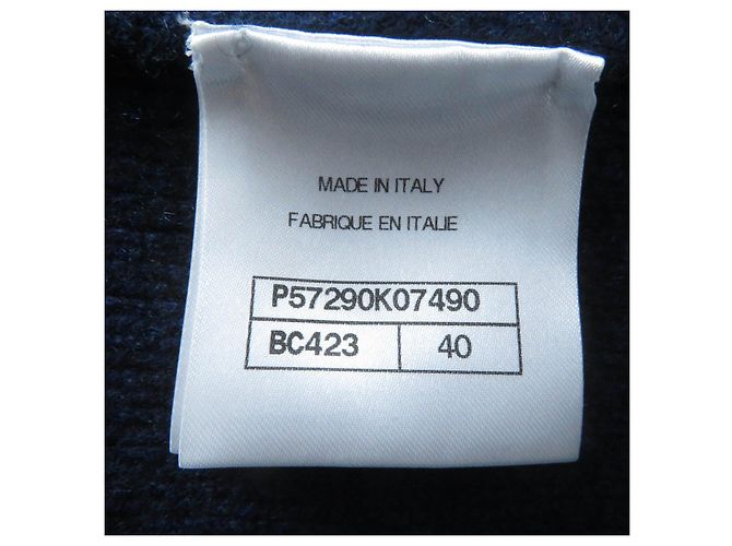 Cappotto in maglia di cashmere GABRIELLE COCO di Chanel blu navy - vista 10
