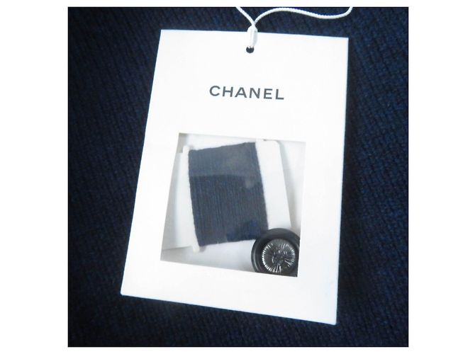 Cappotto in maglia di cashmere GABRIELLE COCO di Chanel blu navy - vista 12