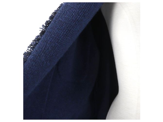 Cappotto in maglia di cashmere GABRIELLE COCO di Chanel blu navy - vista 5
