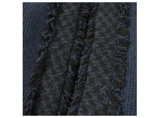 Cappotto in maglia di cashmere GABRIELLE COCO di Chanel blu navy - vista 6