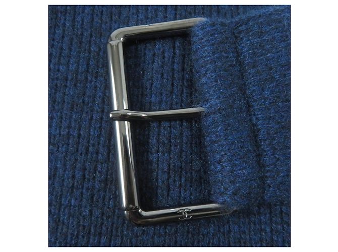 Cappotto in maglia di cashmere GABRIELLE COCO di Chanel blu navy - vista 8