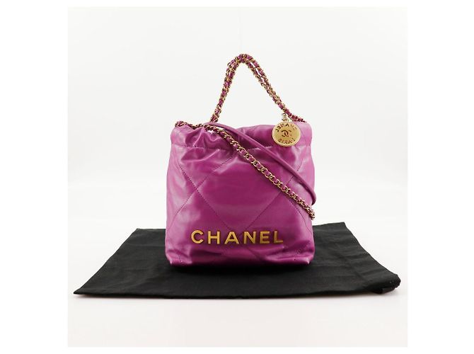 Borsa a spalla Chanel 22 Mini AS3980 Porpora - vista 11