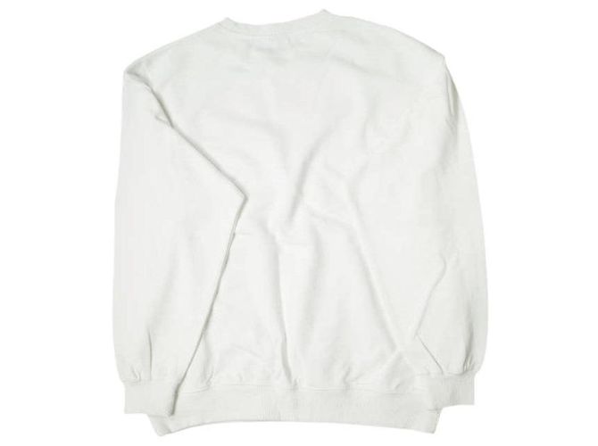 Autre Marque Danke Schon Logo Bestickter V-Gusset Rundhals Sweatshirt L Weiß - Ansicht 2