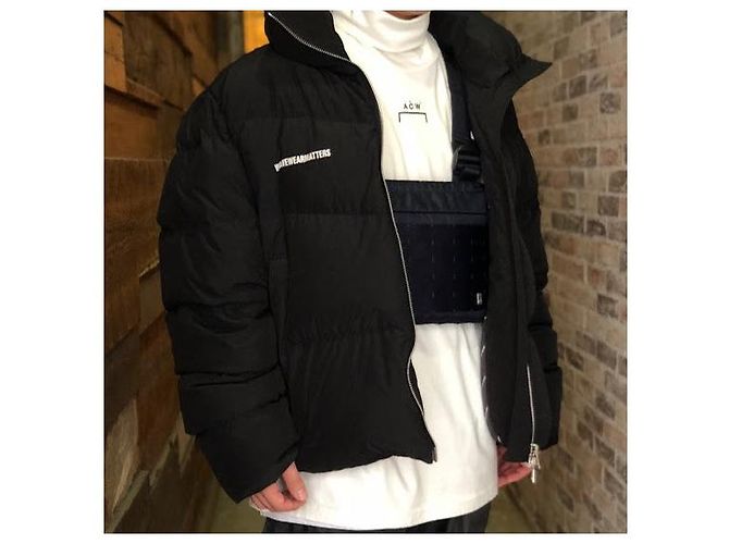 Autre Marque Jaqueta Puffer WWWM L Preta - vista 3