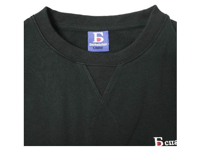 Givenchy Sudadera de cuello redondo V-Gusset bordada Danke Schon L Negra Negro - vista 4