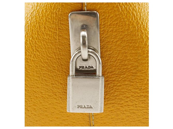 Prada Canvas Mini Boston Tote Bag Braun - Ansicht 13