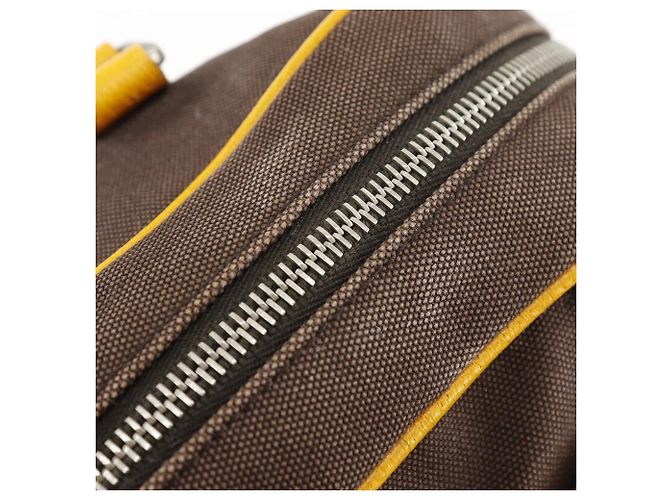 Prada Canvas Mini Boston Tote Bag Braun - Ansicht 7