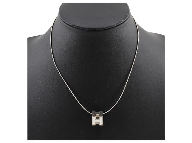 Collar d'H de plata Hermès Caged - vista 2