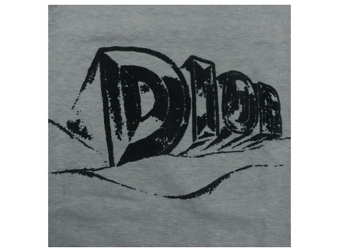 Camiseta de jersey de algodón slub Dior gris S Castaño - vista 4
