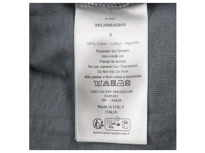 Camiseta de jersey de algodón slub Dior gris S Castaño - vista 6