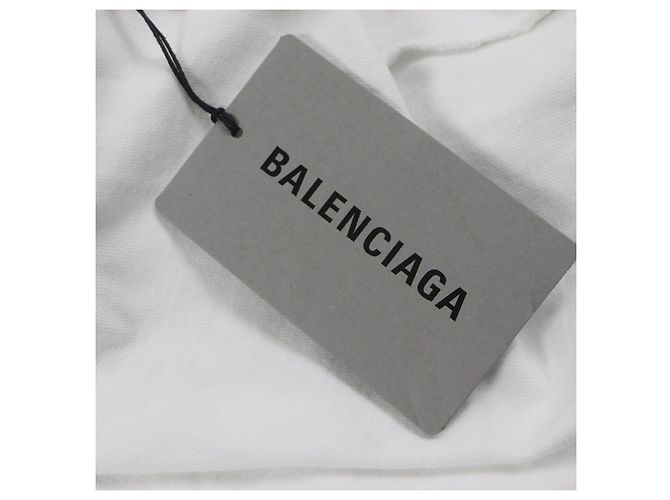 Balenciaga Baumwoll-Pullover mit grafischem Logo in Übergröße XS Weiß - Ansicht 11