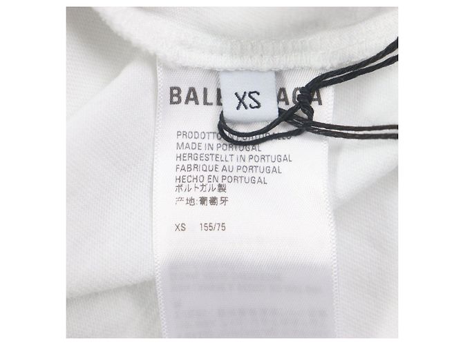 Balenciaga Baumwoll-Pullover mit grafischem Logo in Übergröße XS Weiß - Ansicht 7