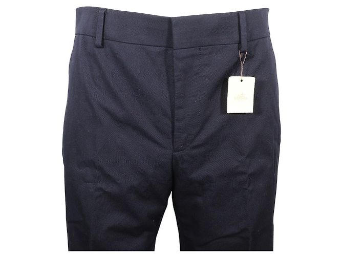 Hermès Pantalones de algodón Hermes H835210H40142 Azul marino - vista 2