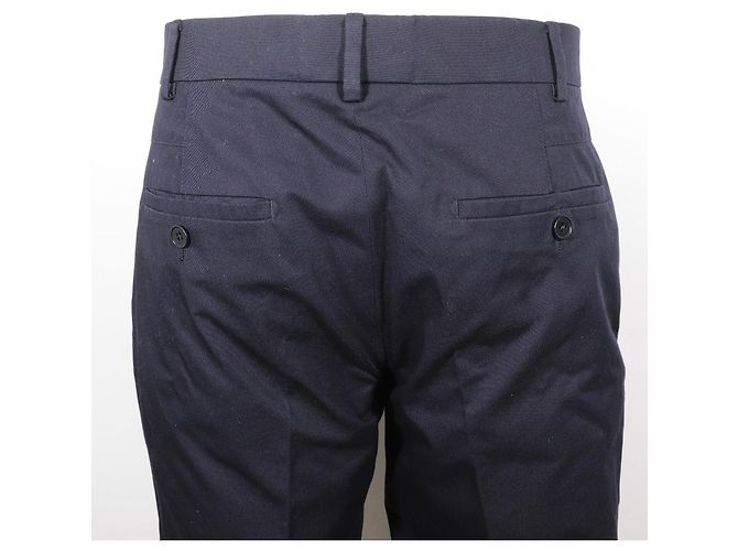 Hermès Pantalones de algodón Hermes H835210H40142 Azul marino - vista 4