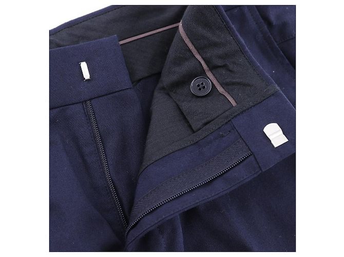 Hermès Pantalones de algodón Hermes H835210H40142 Azul marino - vista 5