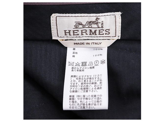 Hermès Pantalones de algodón Hermes H835210H40142 Azul marino - vista 6
