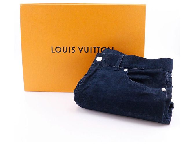 Pantalones de pana Circle LV de Louis Vuitton Azul marino - vista 9