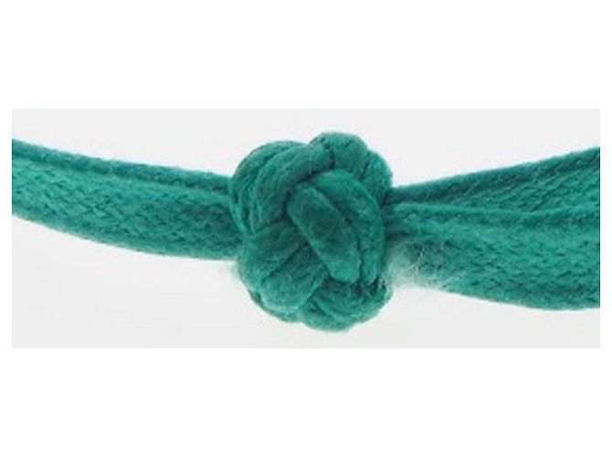 Hermès Colar de seda laqueada Hermes 052880FL Verde - vista 8