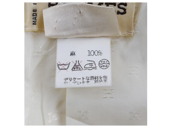 Hermès Conjunto de falda de lino Hermes blanco - vista 11