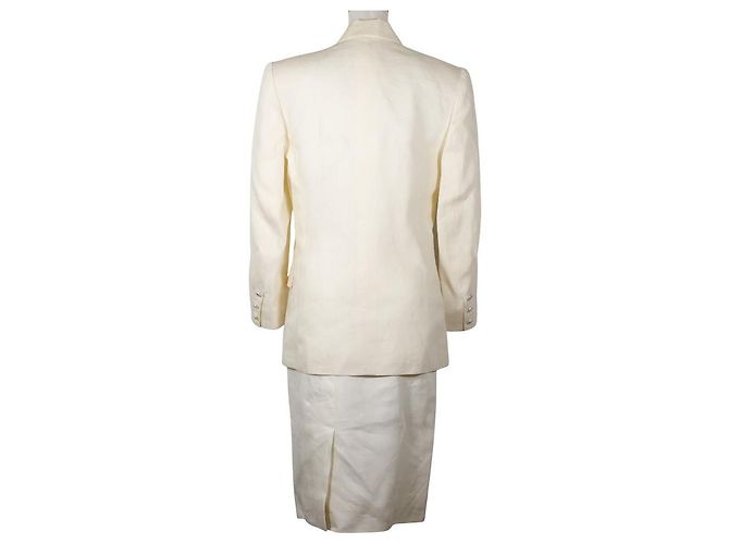 Hermès Conjunto de falda de lino Hermes blanco - vista 3